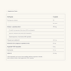 MenoMora Embrace supplement fact table with detailed ingredient list